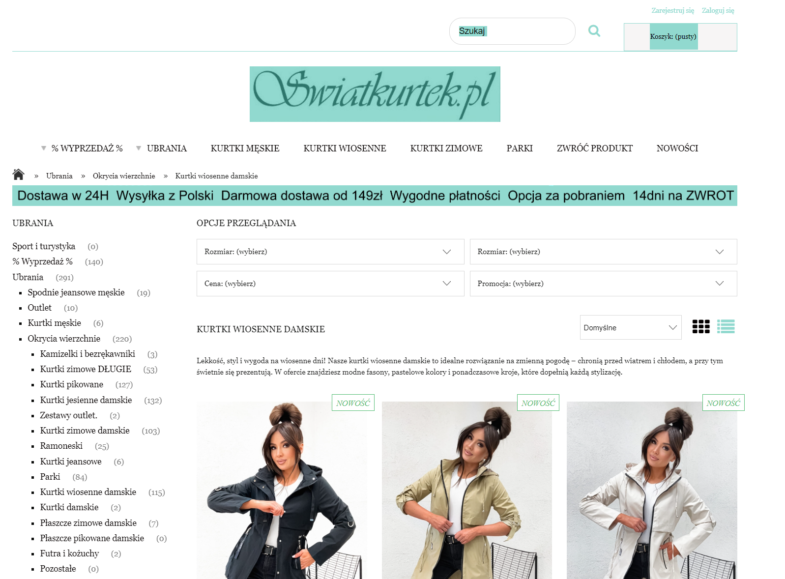 Kurtka przejściowa czy lekka parka? Porównanie najpopularniejszych typów kurtek wiosennych damskich