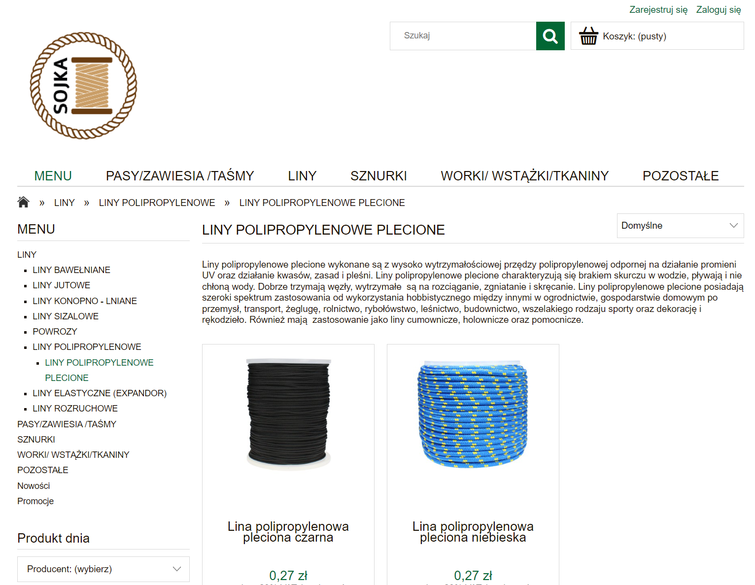 Kolorowe liny polipropylenowe - czy kolor ma znaczenie użytkowe?