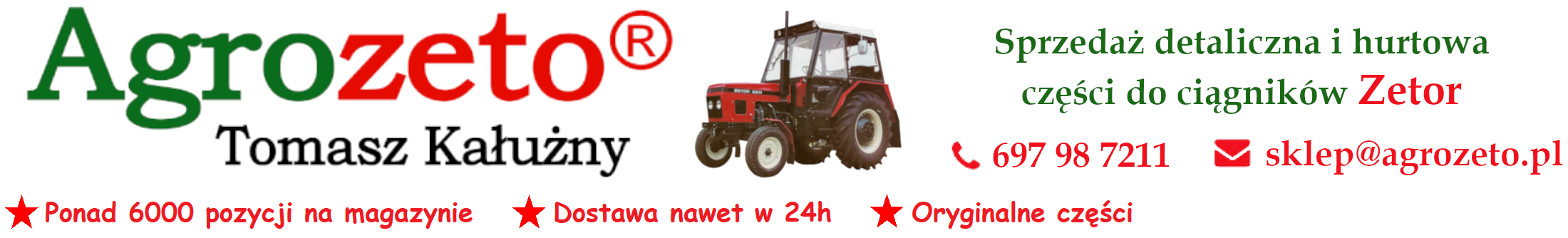 Logo Części do ciągników Zetor Agrozeto