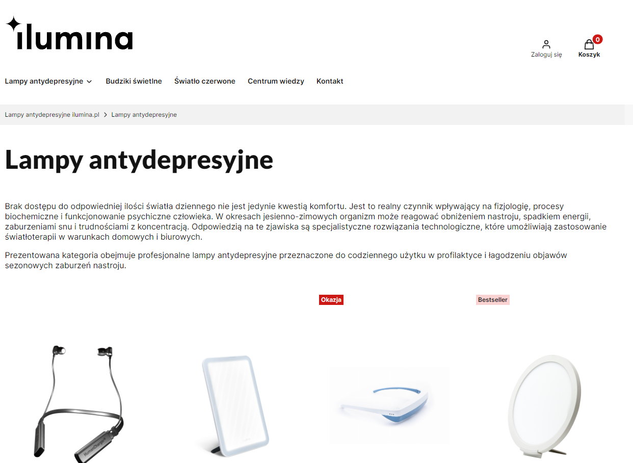 Jakie parametry techniczne są najważniejsze przy wyborze lampy antydepresyjnej?
